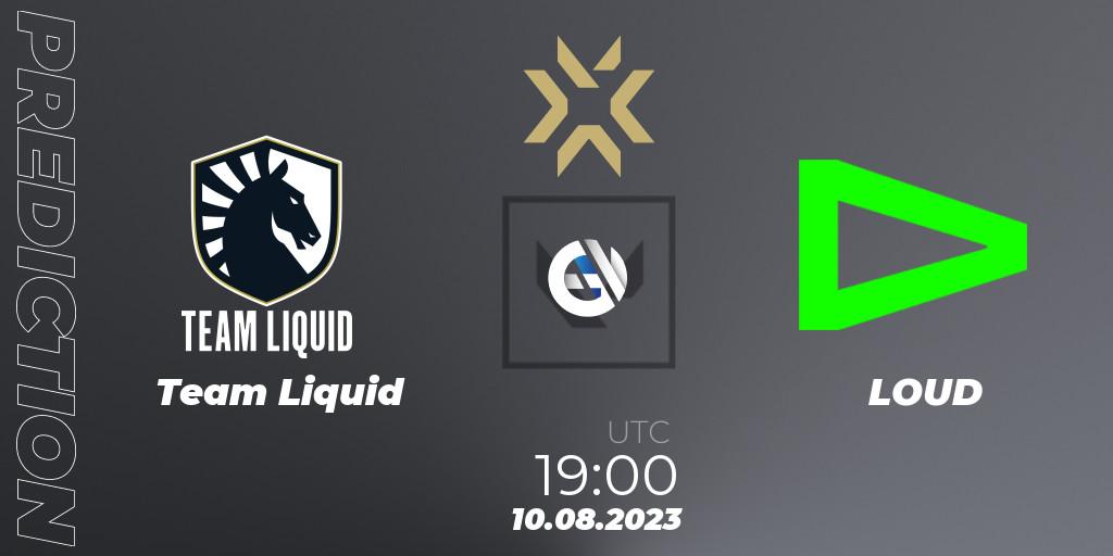 Team Liquid contre LOUD : prédiction de match. 10.08.23. VALORANT, VALORANT Champions 2023