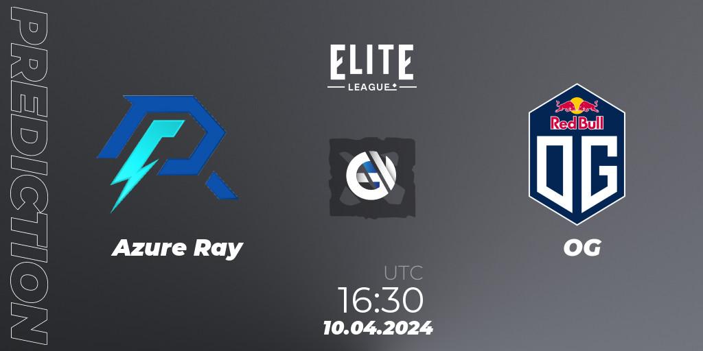 Azure Ray contre OG : prédiction de match. 10.04.24. Dota 2, Elite League: Round-Robin Stage