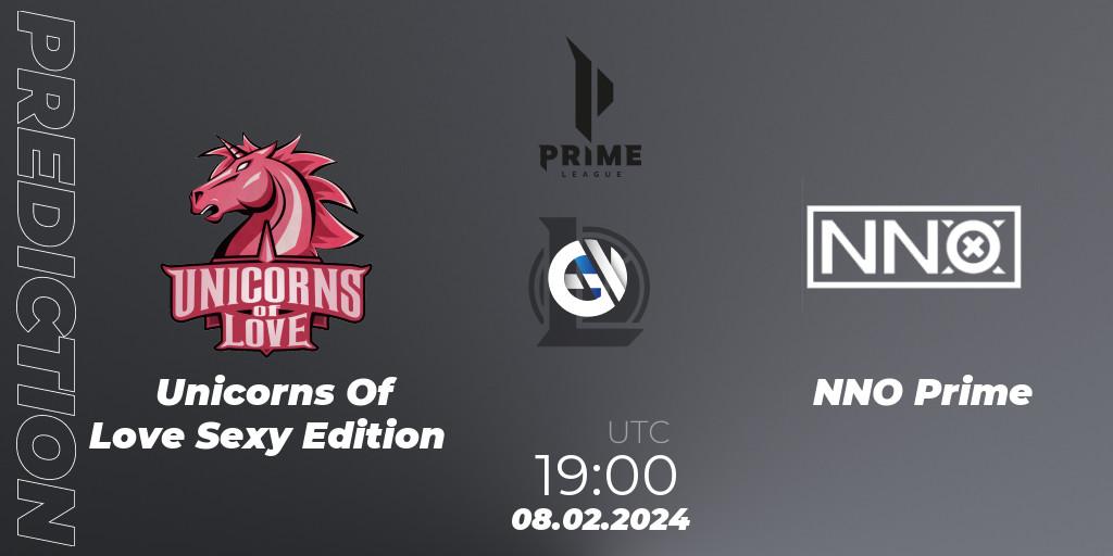 Unicorns Of Love Sexy Edition contre NNO Prime : prédiction de match. 08.02.24. LoL, Prime League Spring 2024 - Group Stage
