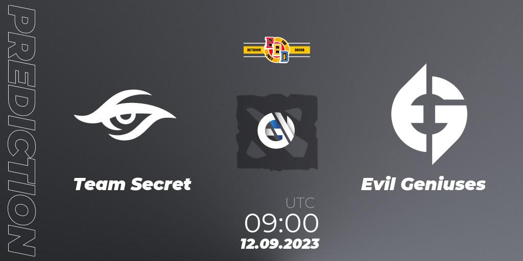 Team Secret contre Evil Geniuses : prédiction de match. 12.09.23. Dota 2, BetBoom Dacha