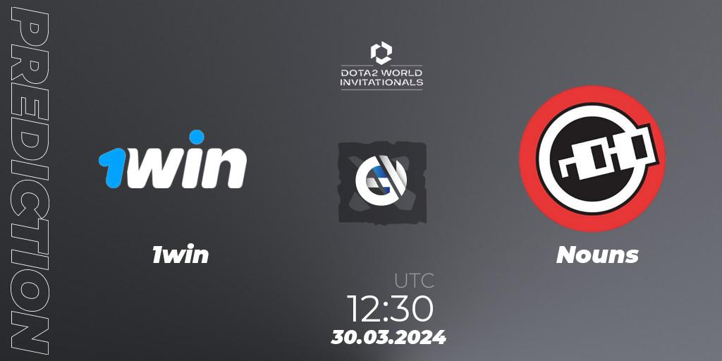 1win contre Nouns : prédiction de match. 30.03.24. Dota 2, Portal Dota 2 World Invitationals
