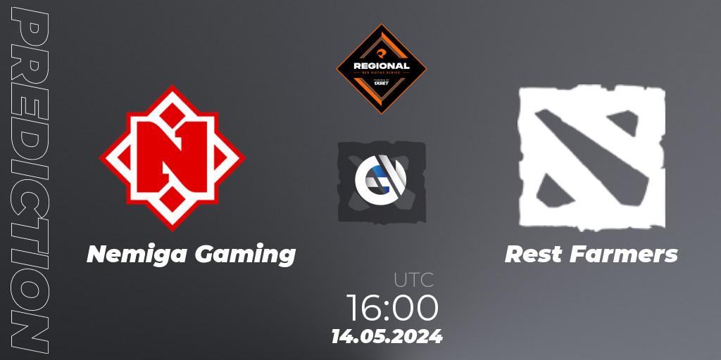 Nemiga Gaming contre Rest Farmers : prédiction de match. 14.05.2024 at 18:00. Dota 2, RES Regional Series: EU #2