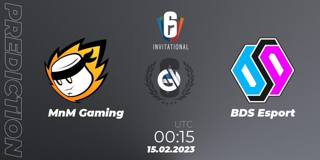 MnM Gaming contre BDS Esport : prédiction de match. 15.02.2023 at 00:15. Rainbow Six, Six Invitational 2023
