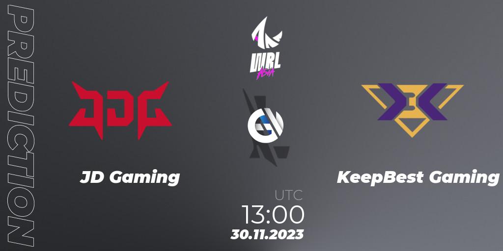 JD Gaming contre KeepBest Gaming : prédiction de match. 30.11.2023 at 13:00. Wild Rift, WRL Asia 2023 - Season 2 - Regular Season
