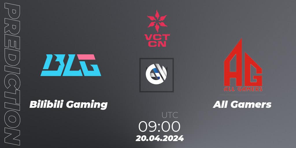 Bilibili Gaming contre All Gamers : prédiction de match. 20.04.24. VALORANT, VALORANT Champions Tour China 2024: Stage 1 - Group Stage