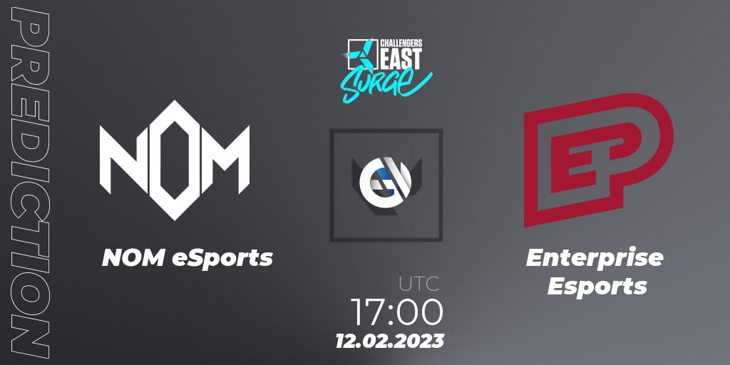 NOM eSports contre Enterprise Esports : prédiction de match. 12.02.23. VALORANT, VALORANT Challengers 2023 East: Surge Split 1