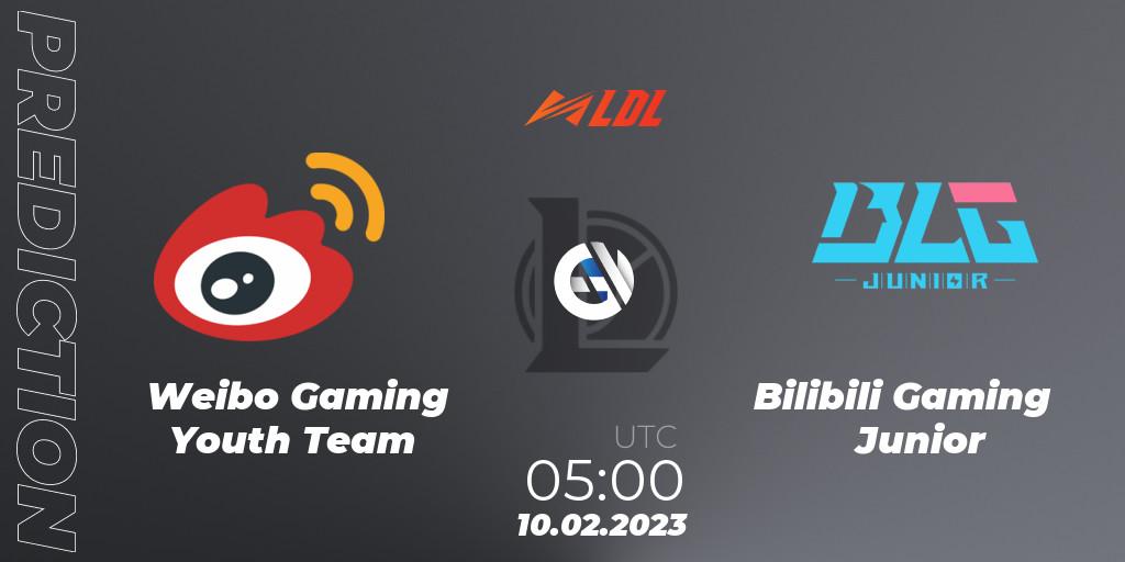 Weibo Gaming Youth Team contre Bilibili Gaming Junior : prédiction de match. 10.02.23. LoL, LDL 2023 - Swiss Stage