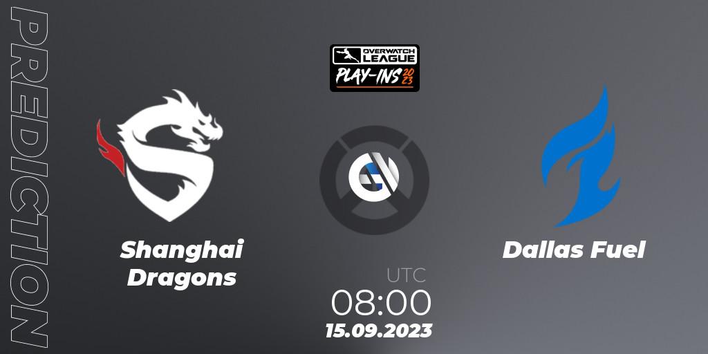 Shanghai Dragons contre Dallas Fuel : prédiction de match. 15.09.23. Overwatch, Overwatch League 2023 - Play-Ins