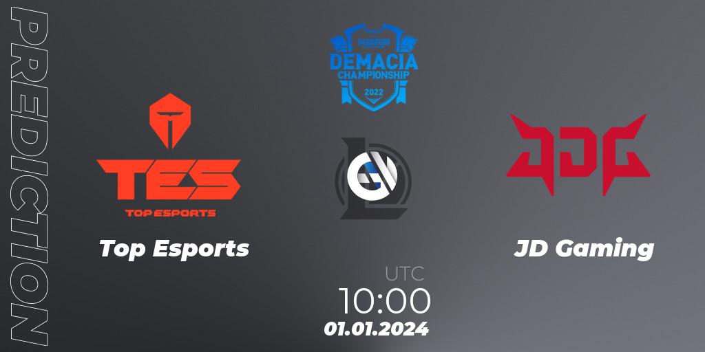 Top Esports contre JD Gaming : prédiction de match. 01.01.24. LoL, Demacia Cup 2023 Playoffs