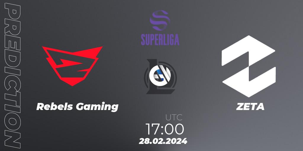 Rebels Gaming contre ZETA : prédiction de match. 28.02.24. LoL, Superliga Spring 2024 - Group Stage