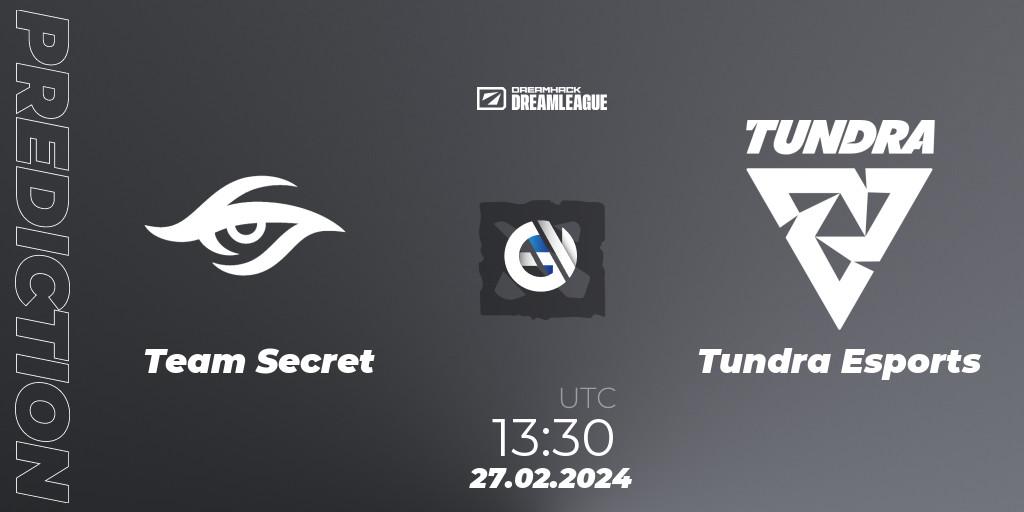 Team Secret contre Tundra Esports : prédiction de match. 27.02.24. Dota 2, DreamLeague Season 22