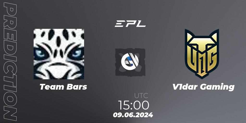 Team Bars contre V1dar Gaming : prédiction de match. 09.06.2024 at 15:00. Dota 2, European Pro League Season 19: Division 2
