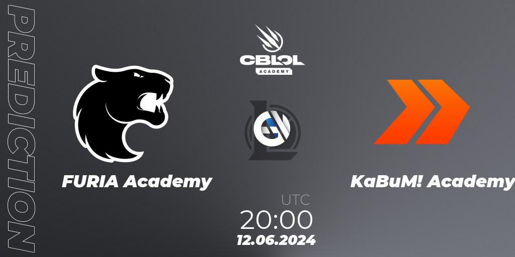 FURIA Academy contre KaBuM! Academy : prédiction de match. 12.06.2024 at 20:00. LoL, CBLOL Academy 2024