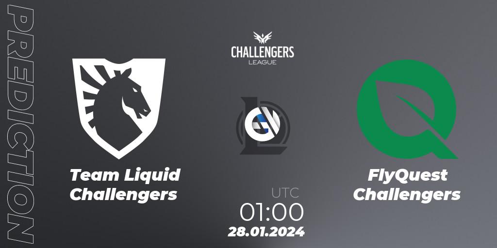 Team Liquid Challengers contre FlyQuest Challengers : prédiction de match. 28.01.24. LoL, NACL 2024 Spring - Group Stage
