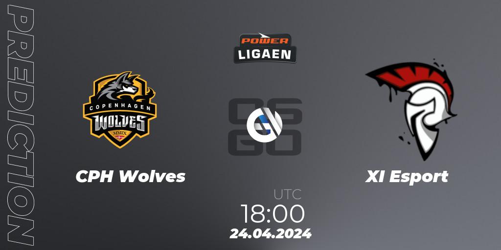 CPH Wolves contre XI Esport : prédiction de match. 24.04.2024 at 18:00. Counter-Strike (CS2), Dust2.dk Ligaen Season 26
