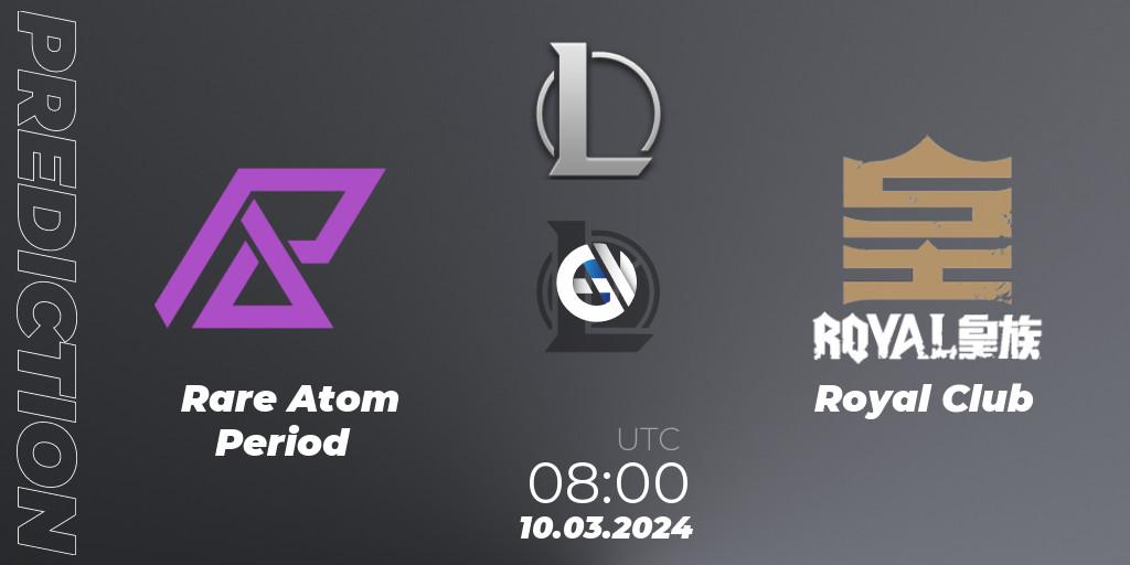 Rare Atom Period contre Royal Club : prédiction de match. 10.03.24. LoL, LDL 2024 - Stage 1