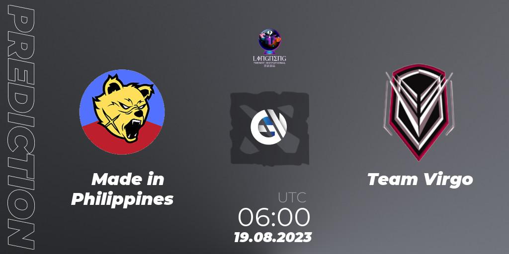 Made in Philippines contre Team Virgo : prédiction de match. 24.08.23. Dota 2, LingNeng Trendy Invitational
