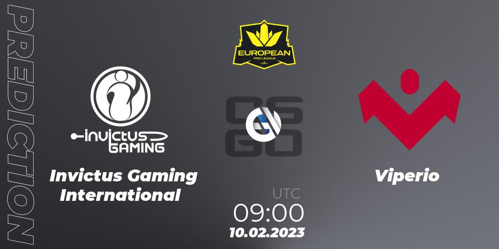 Invictus Gaming International contre Viperio : prédiction de match. 10.02.23. CS2 (CS:GO), European Pro League Season 6: Division 2