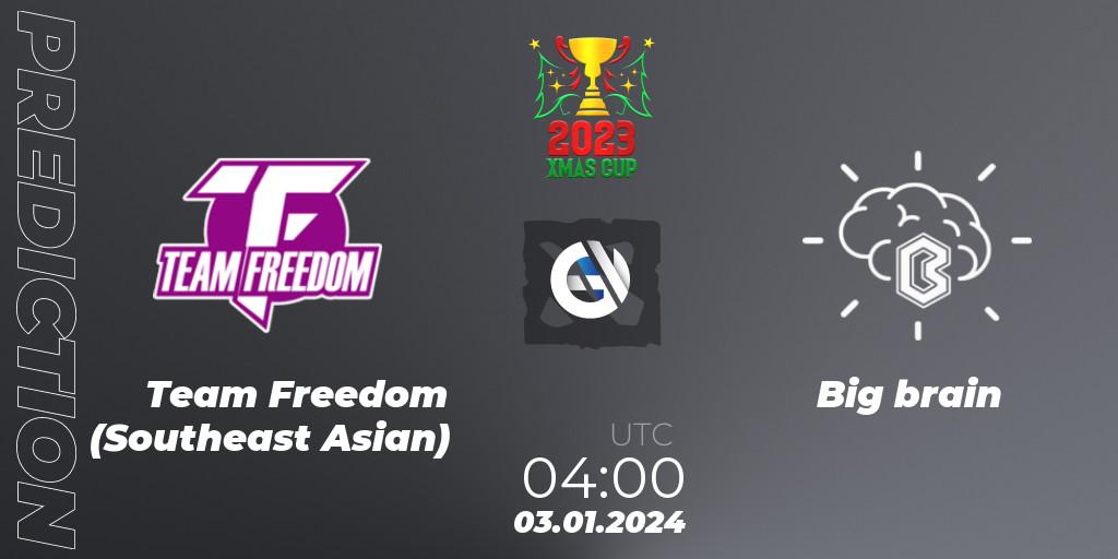 Team Freedom (Southeast Asian) contre Big brain : prédiction de match. 30.12.23. Dota 2, Xmas Cup 2023