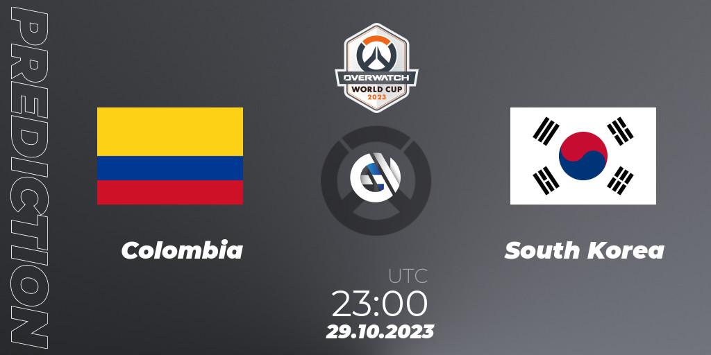Colombia contre South Korea : prédiction de match. 29.10.23. Overwatch, Overwatch World Cup 2023