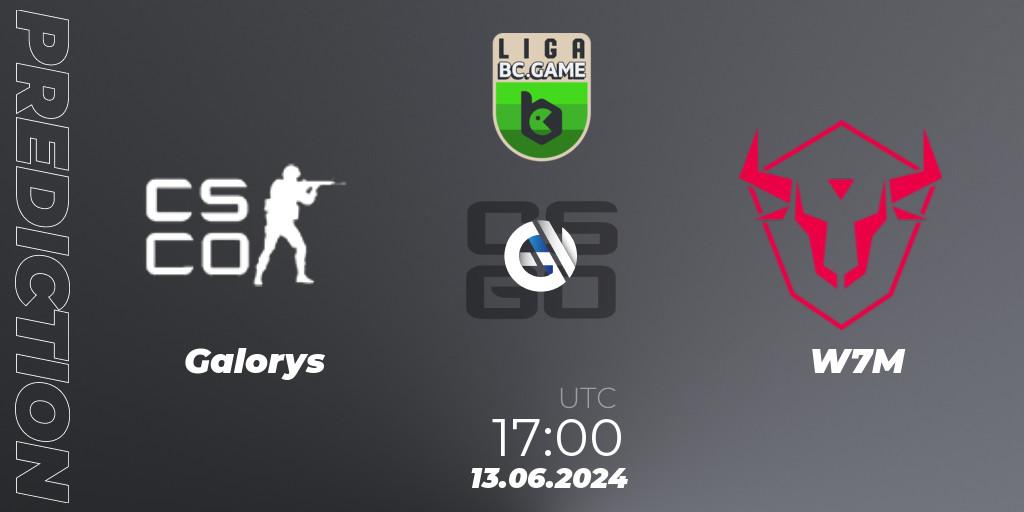 Galorys contre W7M : prédiction de match. 13.06.2024 at 17:00. Counter-Strike (CS2), Dust2 Brasil Liga Season 3