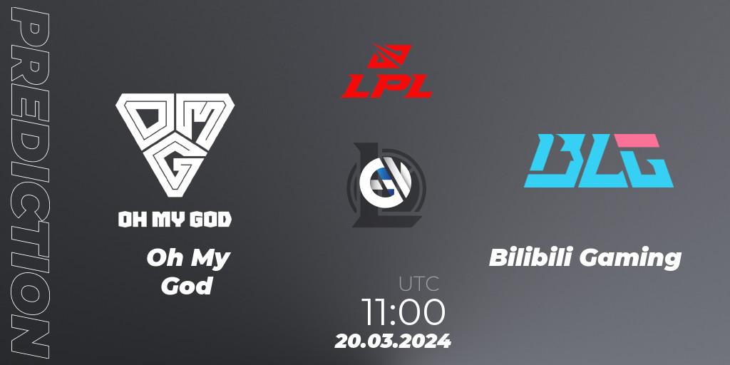 Oh My God contre Bilibili Gaming : prédiction de match. 20.03.24. LoL, LPL Spring 2024 - Group Stage