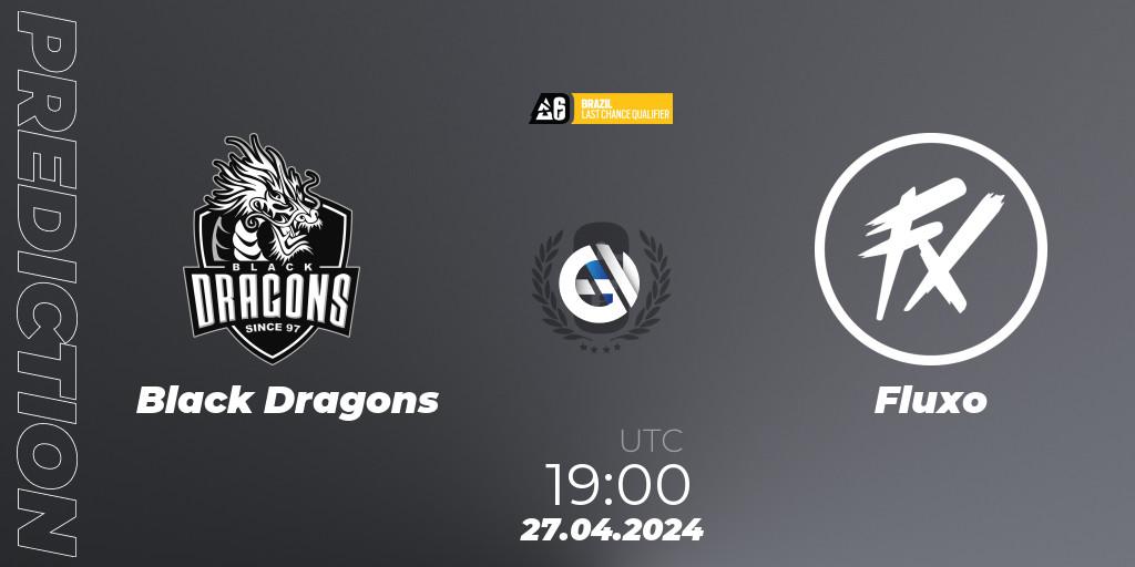 Black Dragons contre Fluxo : prédiction de match. 27.04.24. Rainbow Six, Brazil League 2024 - Stage 1: Last Chance Qualifier