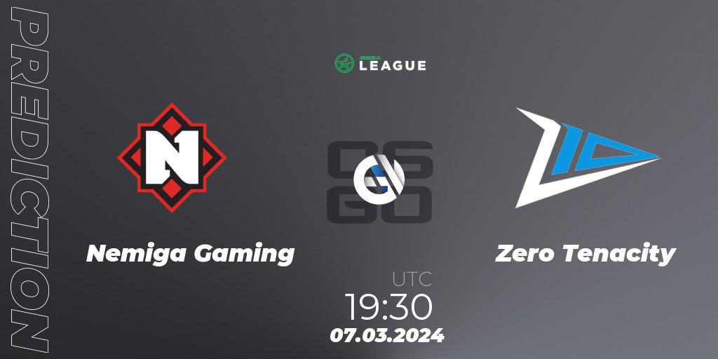 Nemiga Gaming contre Zero Tenacity : prédiction de match. 07.03.24. CS2 (CS:GO), ESEA Season 48: Advanced Division - Europe