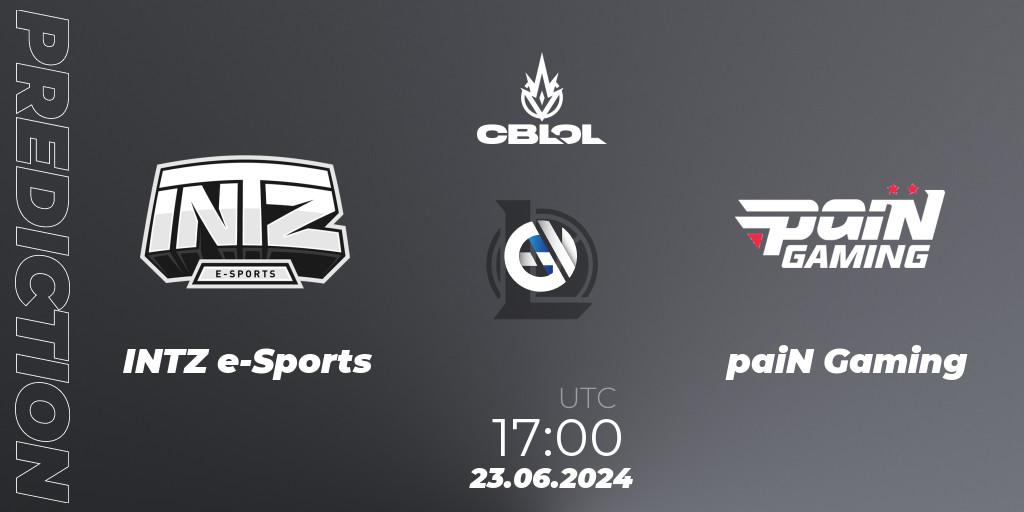 INTZ e-Sports contre paiN Gaming : prédiction de match. 23.06.2024 at 17:00. LoL, CBLOL Split 2 2024 - Group Stage