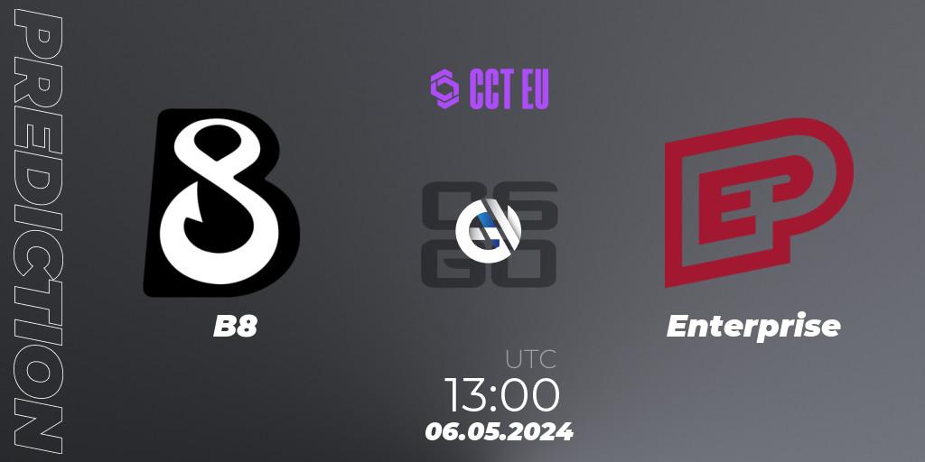 B8 contre Enterprise : prédiction de match. 06.05.24. CS2 (CS:GO), CCT Season 2 Europe Series 2 