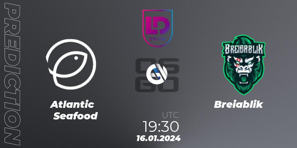 Atlantic Seafood contre Breiðablik : prédiction de match. 16.01.24. CS2 (CS:GO), Icelandic Esports League Season 8: Regular Season