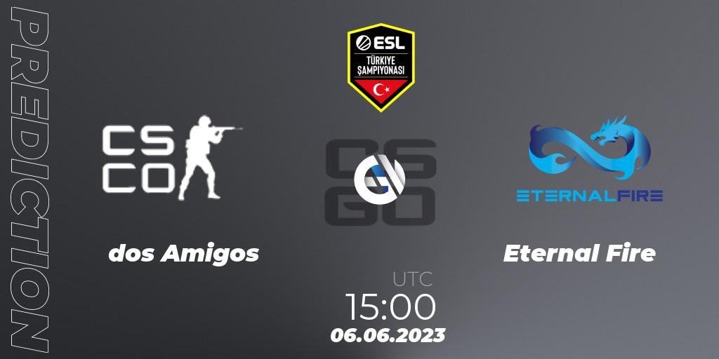 dos Amigos contre Eternal Fire : prédiction de match. 06.06.2023 at 15:00. Counter-Strike (CS2), ESL Turkey Championship Season 12