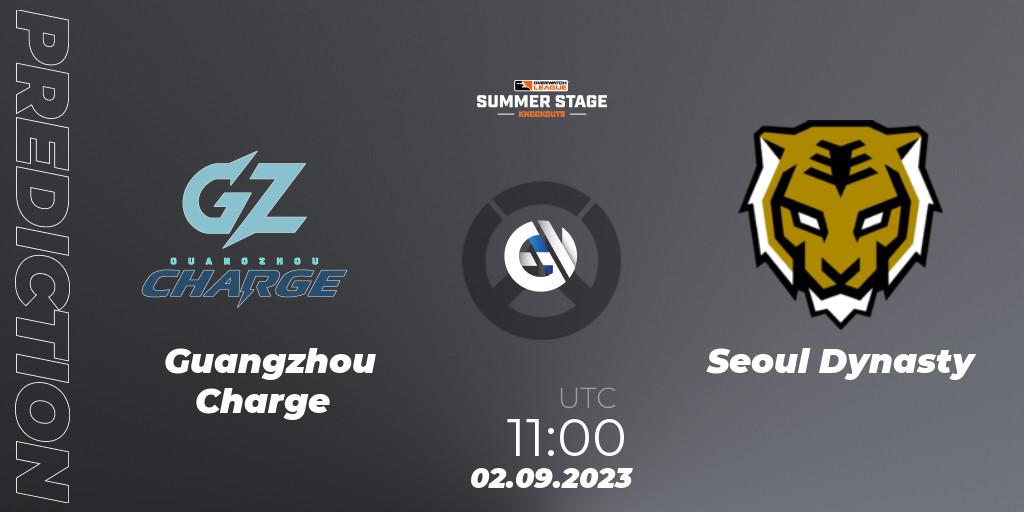 Guangzhou Charge contre Seoul Dynasty : prédiction de match. 02.09.2023 at 11:00. Overwatch, Overwatch League 2023 - Summer Stage Knockouts