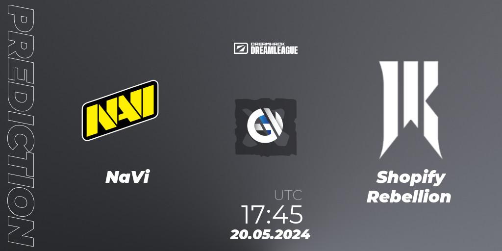 NaVi contre Shopify Rebellion : prédiction de match. 20.05.2024 at 18:40. Dota 2, DreamLeague Season 23