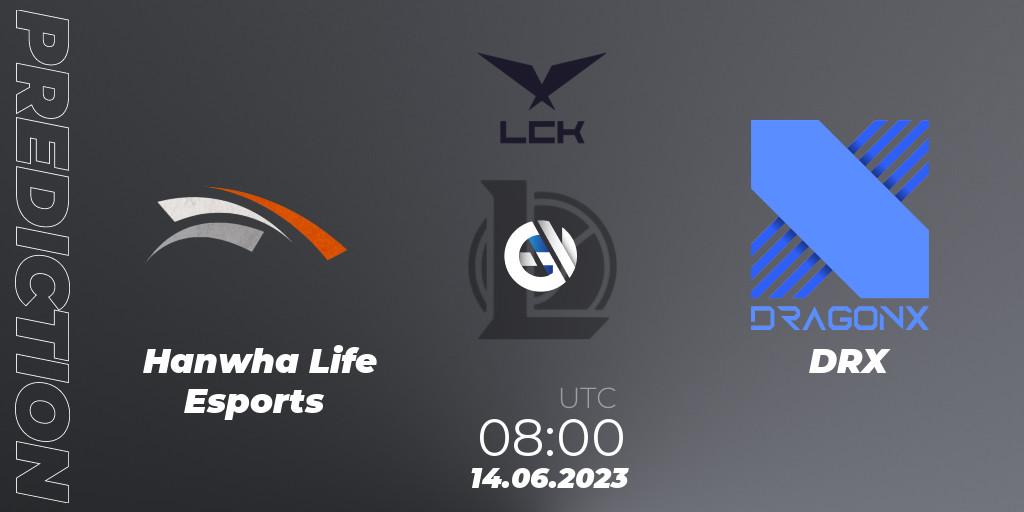 Hanwha Life Esports contre DRX : prédiction de match. 14.06.23. LoL, LCK Summer 2023 Regular Season