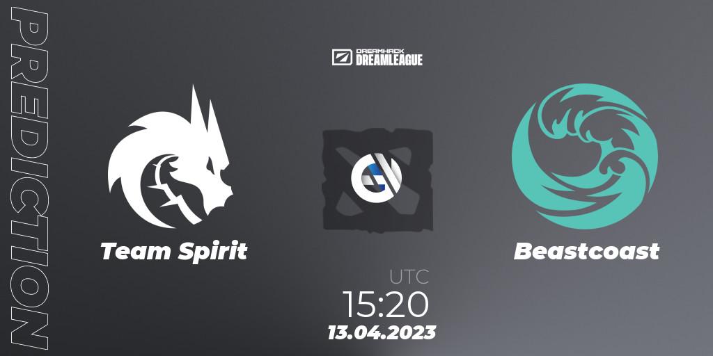 Team Spirit contre Beastcoast : prédiction de match. 13.04.2023 at 15:22. Dota 2, DreamLeague Season 19 - Group Stage 1