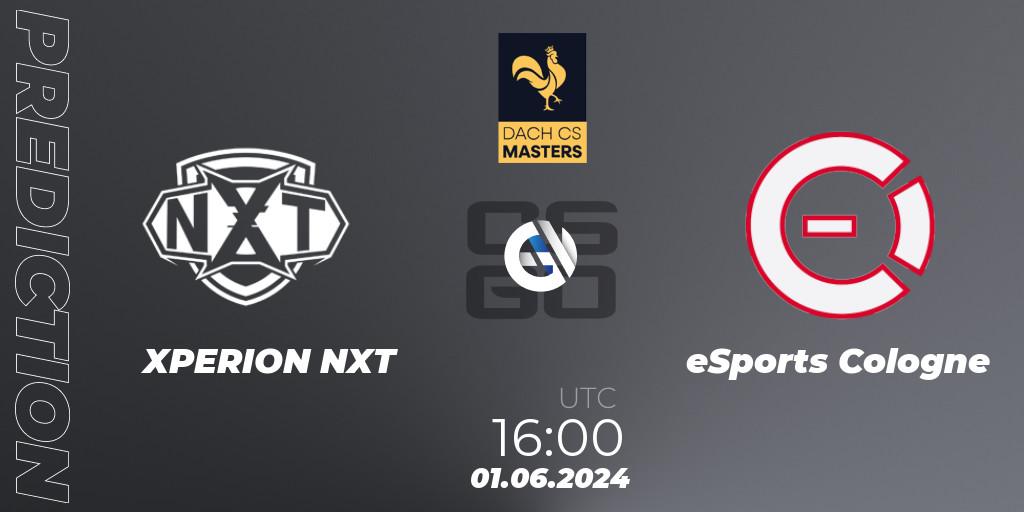 XPERION NXT contre eSports Cologne : prédiction de match. 01.06.2024 at 16:00. Counter-Strike (CS2), DACH CS Masters Season 1: Division 2