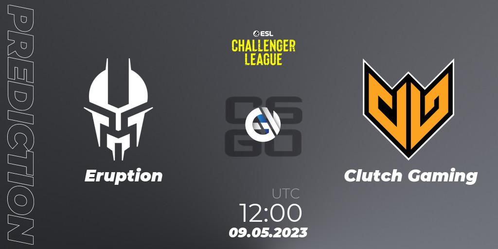 Eruption contre Clutch Gaming : prédiction de match. 09.05.2023 at 12:00. Counter-Strike (CS2), ESL Challenger League Season 45: Asia-Pacific