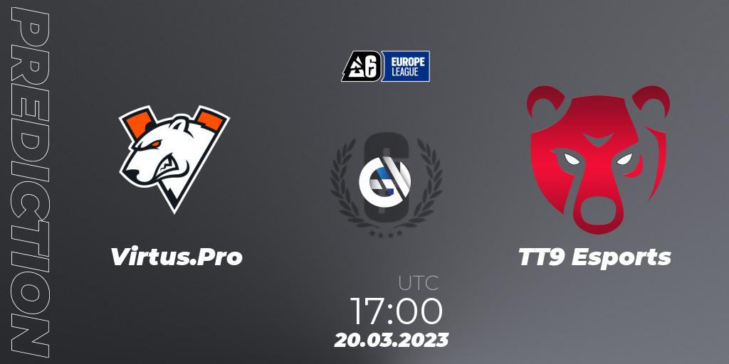 Virtus.Pro contre TT9 Esports : prédiction de match. 20.03.23. Rainbow Six, Europe League 2023 - Stage 1