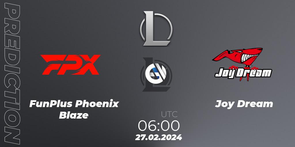 FunPlus Phoenix Blaze contre Joy Dream : prédiction de match. 27.02.24. LoL, LDL 2024 - Stage 1