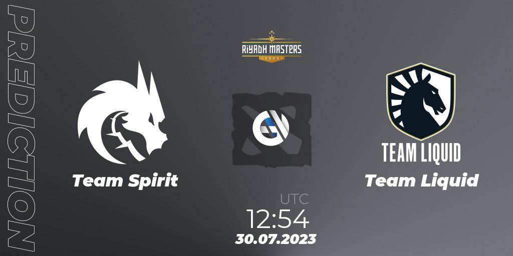 Team Spirit contre Team Liquid : prédiction de match. 30.07.23. Dota 2, Riyadh Masters 2023