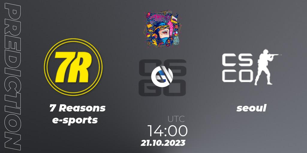 7 Reasons e-sports contre seoul : prédiction de match. 21.10.23. CS2 (CS:GO), Comic Con Baltics 2023