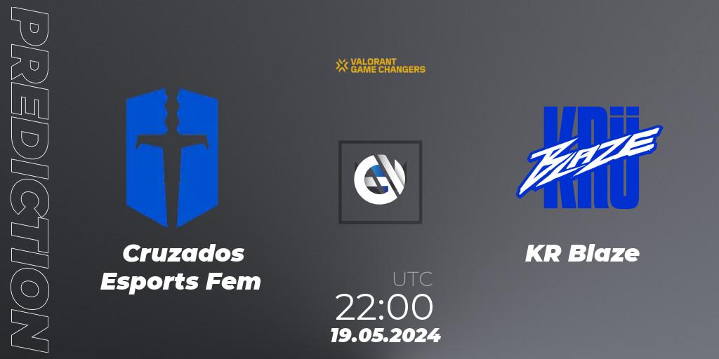  Cruzados Esports Fem contre KRÜ Blaze : prédiction de match. 19.05.2024 at 22:00. VALORANT, VCT 2024: Game Changers LAS - Opening