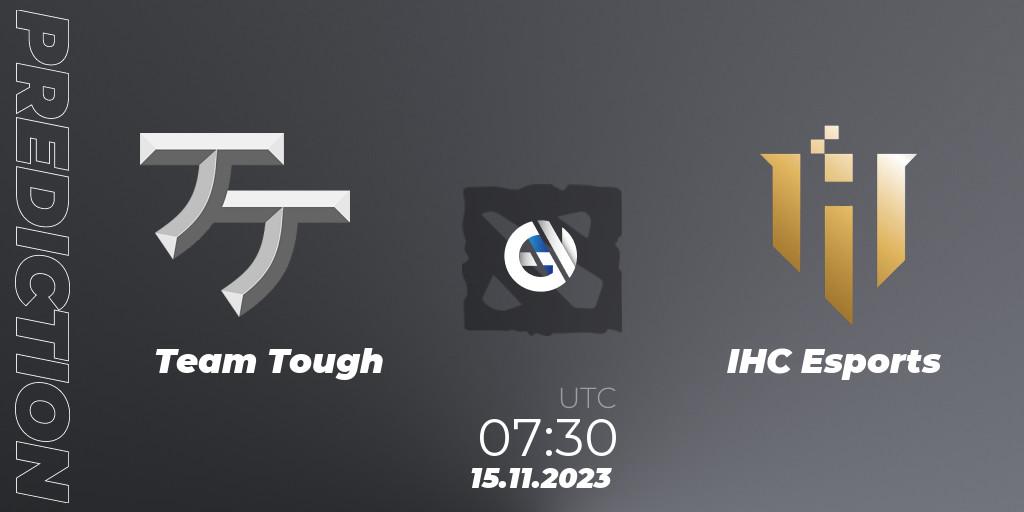 Team Tough contre IHC Esports : prédiction de match. 22.11.2023 at 08:15. Dota 2, MESA League Season 2