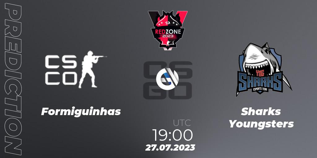 Formiguinhas contre Sharks Youngsters : prédiction de match. 27.07.2023 at 21:00. Counter-Strike (CS2), RedZone PRO League Season 5