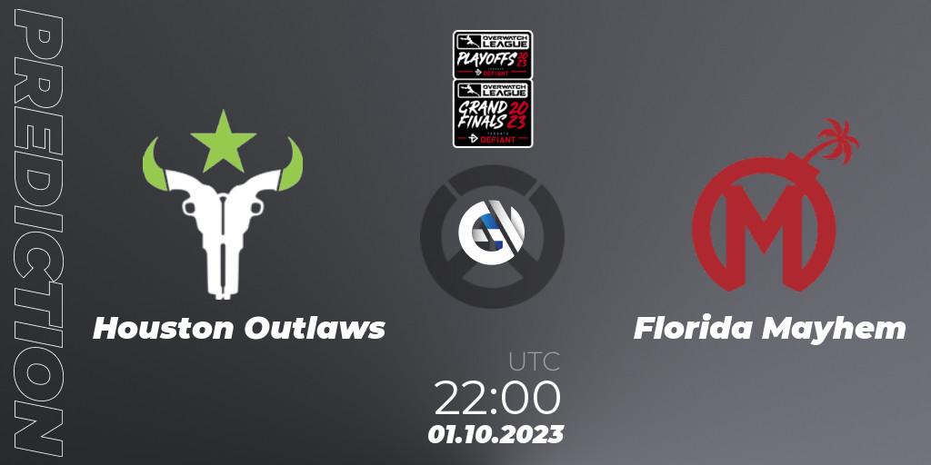 Houston Outlaws contre Florida Mayhem : prédiction de match. 01.10.23. Overwatch, Overwatch League 2023 - Playoffs
