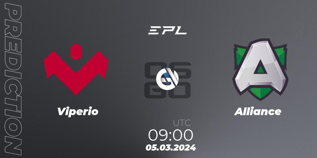 Viperio contre Alliance : prédiction de match. 05.03.24. CS2 (CS:GO), European Pro League Season 14