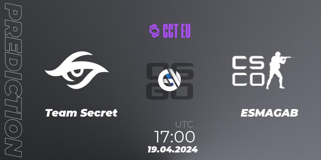 Team Secret contre ESMAGAB : prédiction de match. 19.04.24. CS2 (CS:GO), CCT Season 2 Europe Series 1 Closed Qualifier