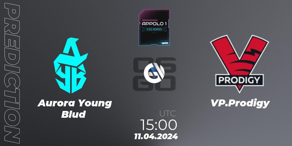 Aurora Young Blud contre VP.Prodigy : prédiction de match. 11.04.2024 at 15:00. Counter-Strike (CS2), Appolo1 Series: Phase 1
