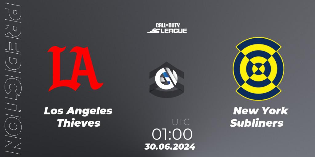 Los Angeles Thieves contre New York Subliners : prédiction de match. 30.06.2024 at 01:00. Call of Duty, Call of Duty League 2024: Stage 4 Major